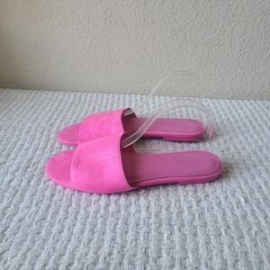 J. CREW Microsuede Single Strap Womens Slide Sandals Size 10